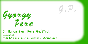 gyorgy pere business card